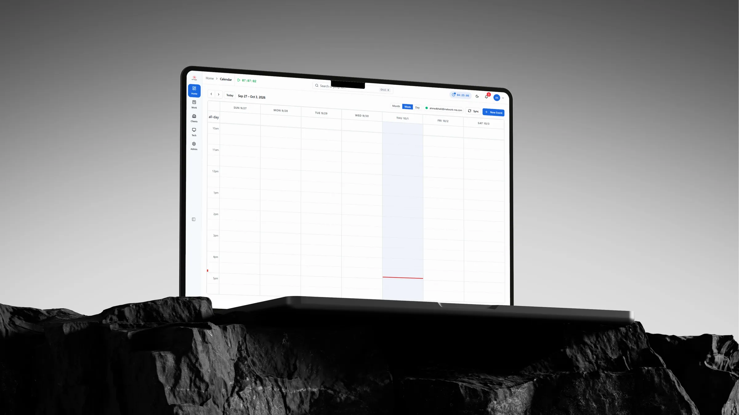 CloudQuila — Calendar screen